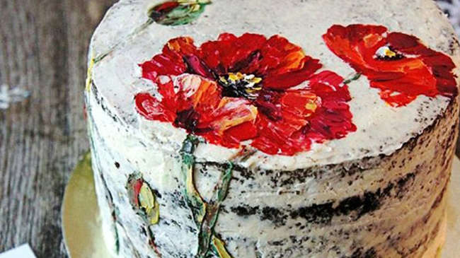 高颜值蛋糕：俄罗斯夫妇蛋糕上作画受追捧